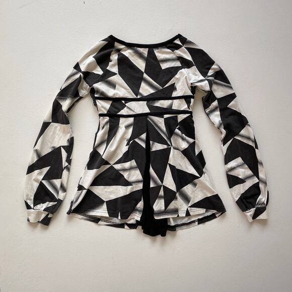 LIP SERVICE Geometric Long Sleeve / Size S/M / Bodycon / Goth Punk Japan - Picture 2 of 8